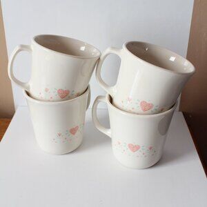 🍁5/$25🎃 Vintage Corelle Forever Yours Coffee Mugs Set of 6